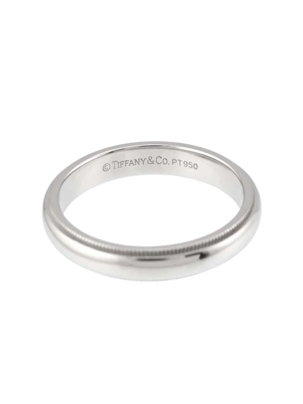Tiffany & Co Milgrain Ring Width Pt Platinum Together